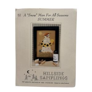 Vintage A Snow Man For All Seasons Summer Cross Stitch Design 1994 Hillside